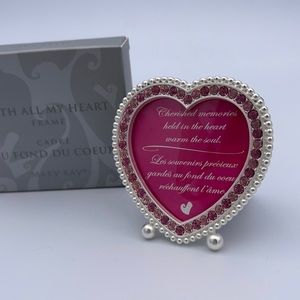 Mary Kay Pink Heart Rhinestone Gem Picture Frame NEW